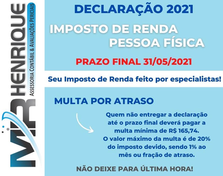 IMPOSTO DE RENDA PESSOA FÍSICA